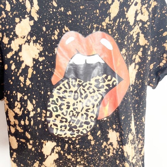 Handmade Bleach Tie Dye Band T-shirt Size Small - Picture 2 of 5